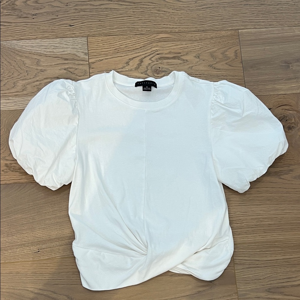 Sanctuary White Puff Sleeve Tee